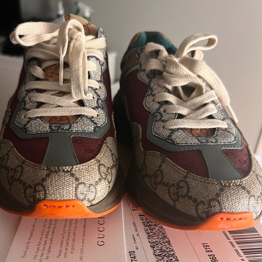 Women's GG Rhyton sneaker. Size 38/8.